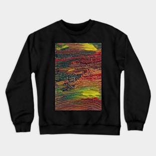 "Peace" ACEO Oil Painting Abstract Art Crewneck Sweatshirt